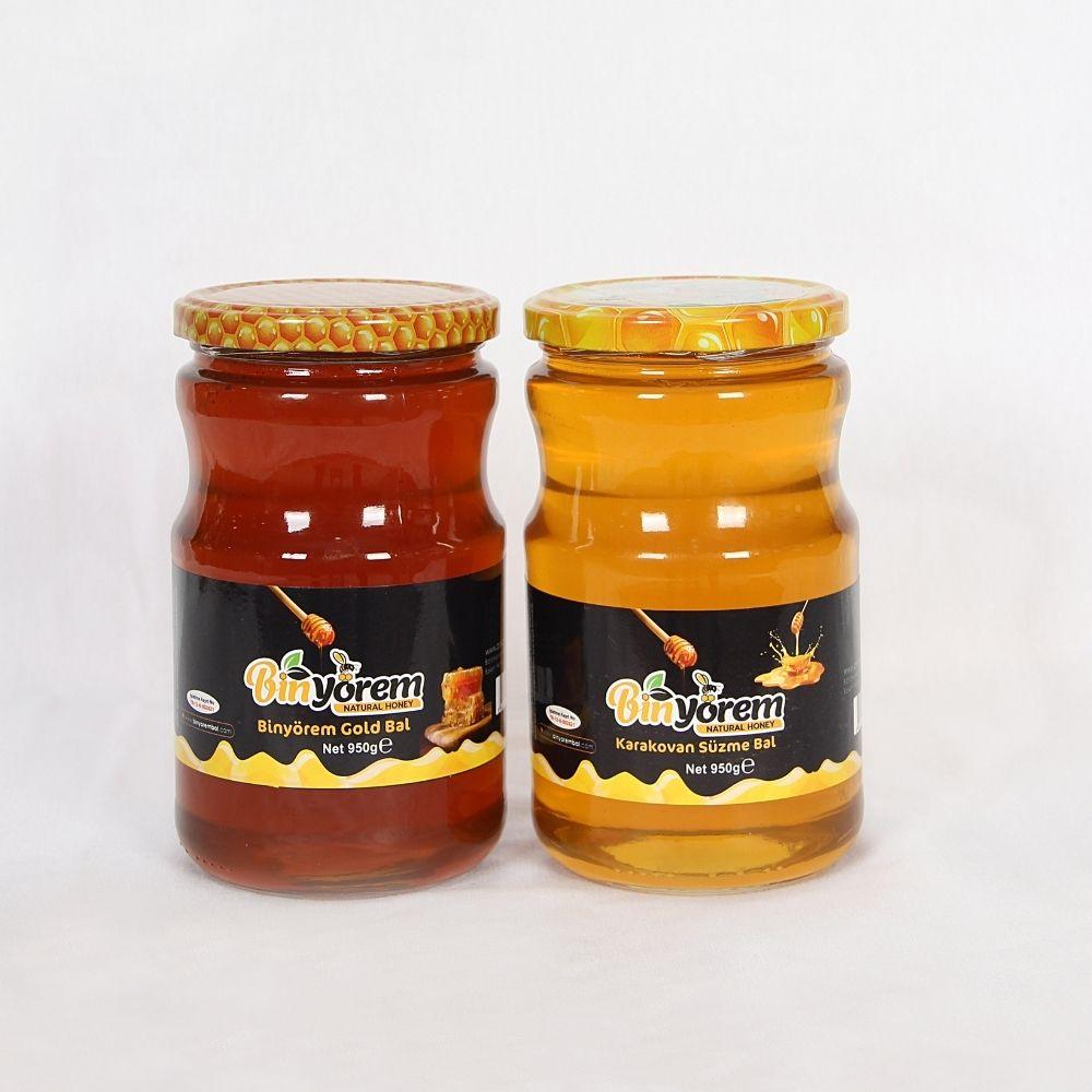 Binyörem Zıtların Uyumu - Karakovan ve Geven Süzme Balı Seti (2 x 950g)